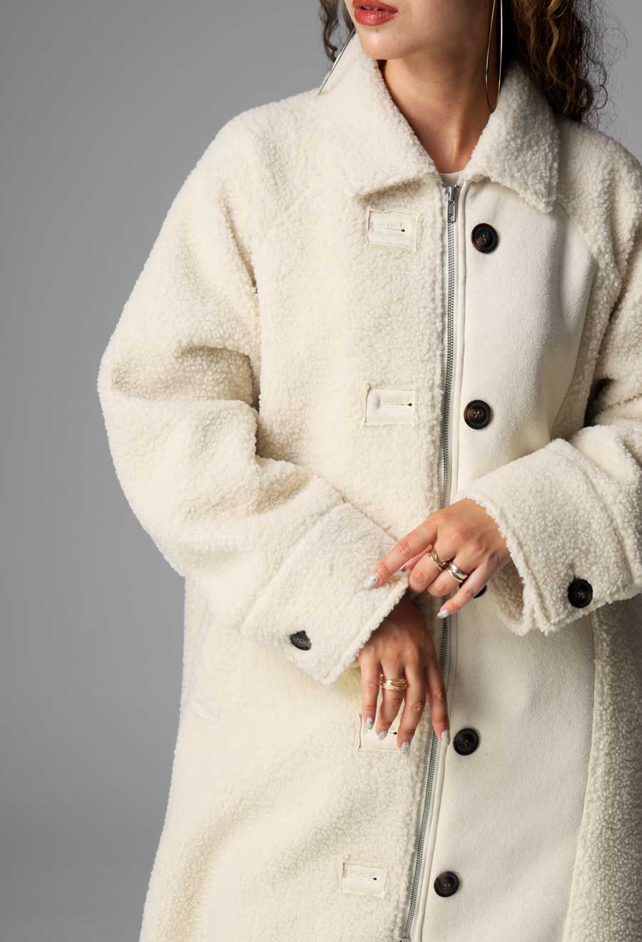 楽天市場】ロングコート レディース ボア ムートン コート 送料無料