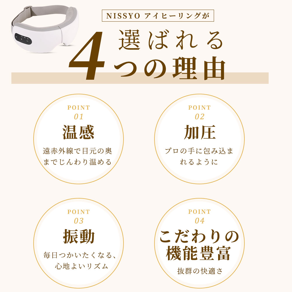 楽天市場】☆楽天1位受賞☆日本正規品☆温熱X加圧 アイマッサージャー