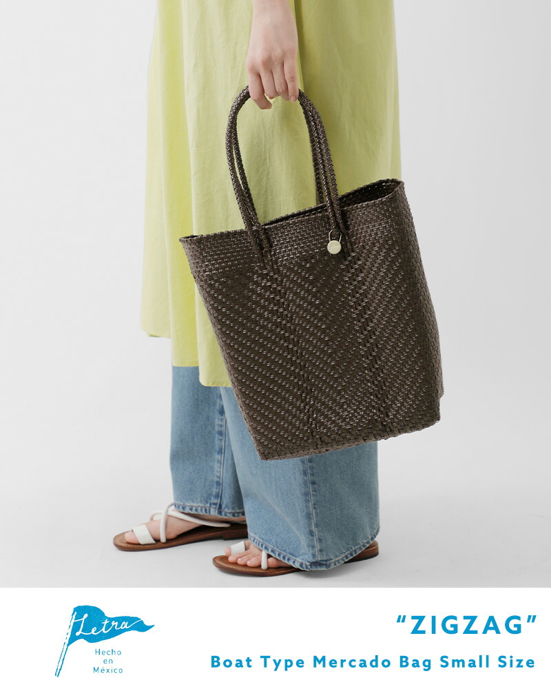 楽天市場】Letra レトラ メルカドバッグ ボート型 Sサイズ “ZIGZAG