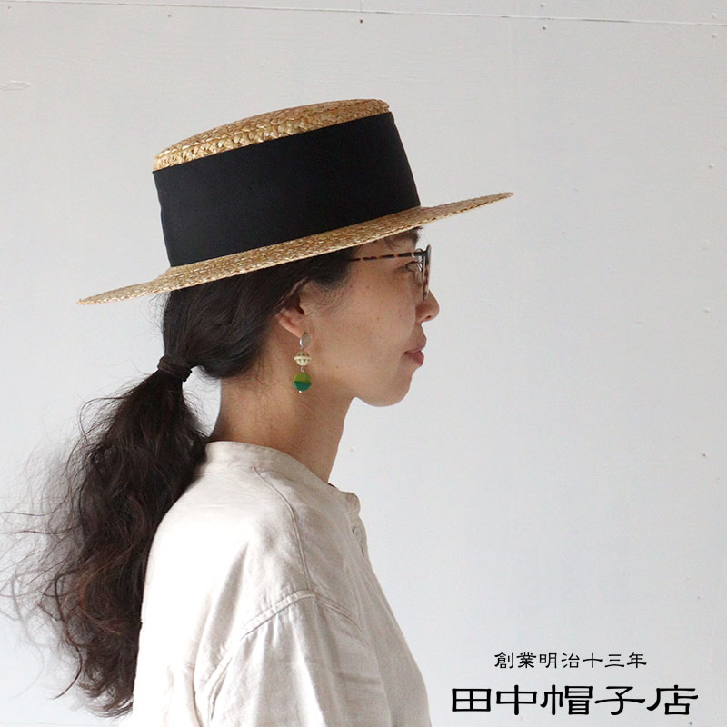 楽天市場】【NEW】カンカン帽 鬼麦 シングル長つば 太リボン 麦わら