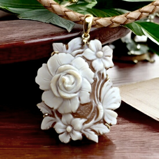 楽天市場】K18 プラチナ ダイヤモンド シェルカメオ ブローチ