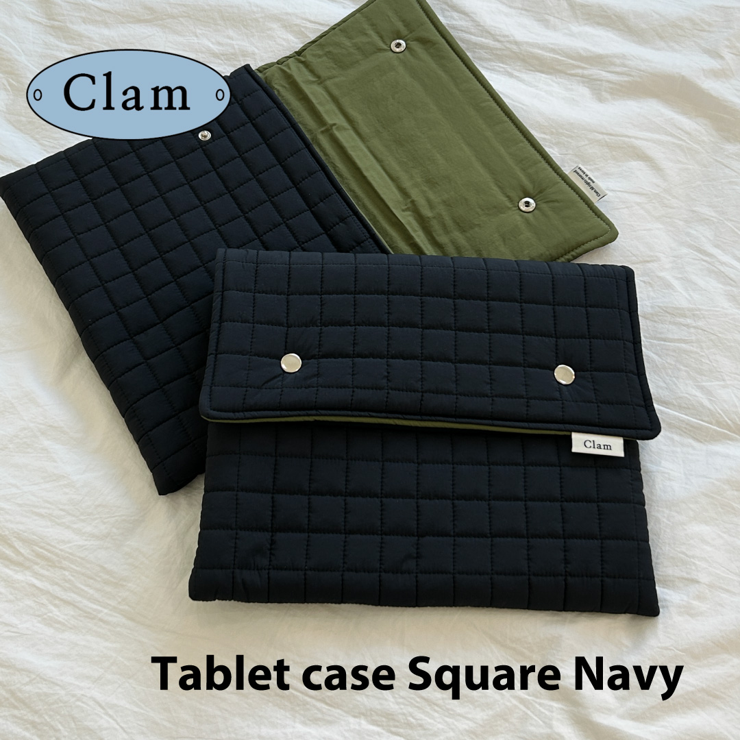 楽天市場】【Clam正規販売店】ClamTablet case Square Navy 12インチ