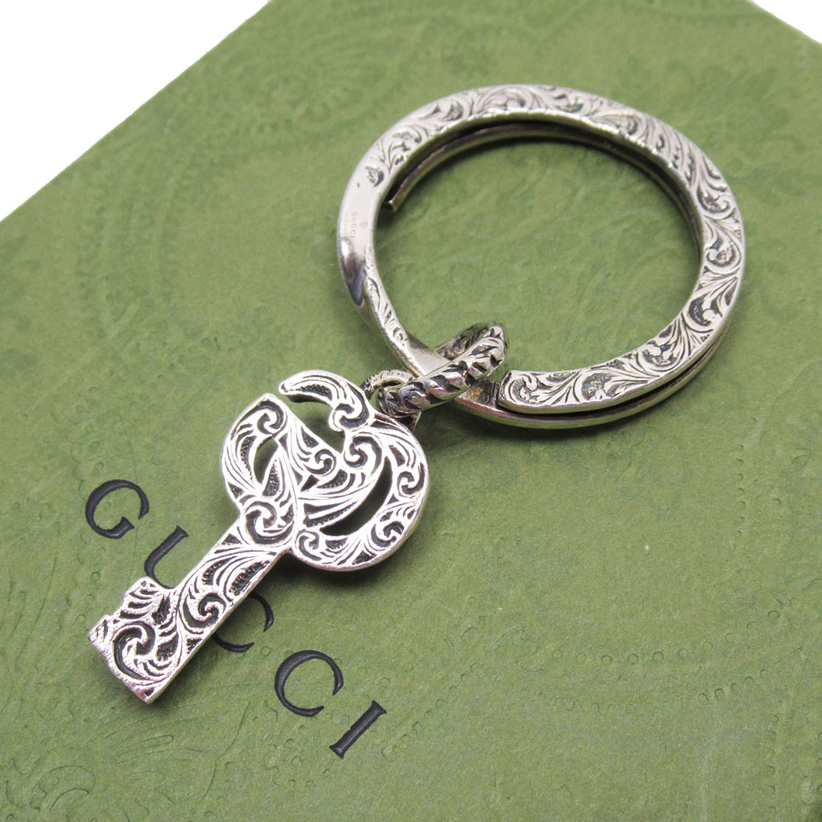 楽天市場】グッチ GUCCI キーリング チャーム シルバー925 シルバー