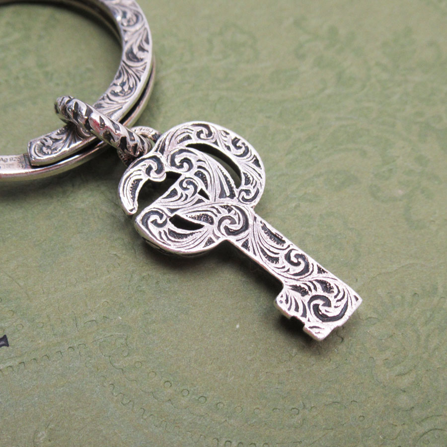 楽天市場】グッチ GUCCI キーリング チャーム シルバー925 シルバー