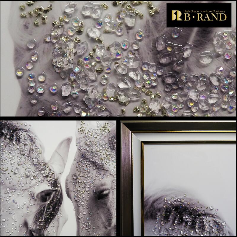 楽天市場】クリスタルアート モノクロ 47x67cm おしゃれ かっこいい