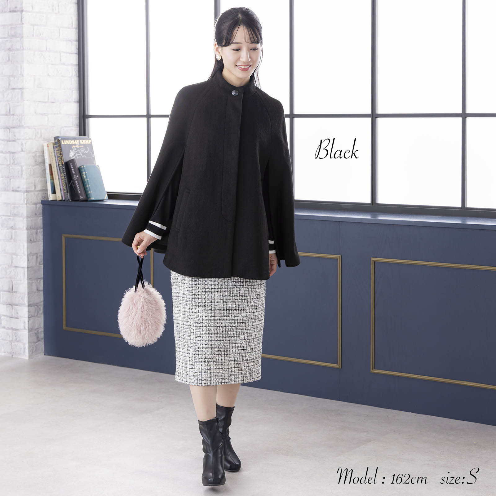 楽天市場】ケープ レディース コート ウールコート ウール ポンチョ