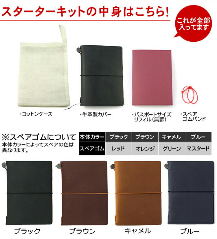 楽天市場】名入れ 無料 トラベラーズノート 初心者セット パスポート