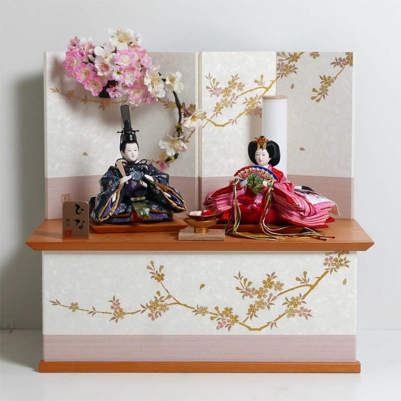 収納式親王飾り 白桜 セット 収納式親王飾り 白桜 セット 【公式通販】