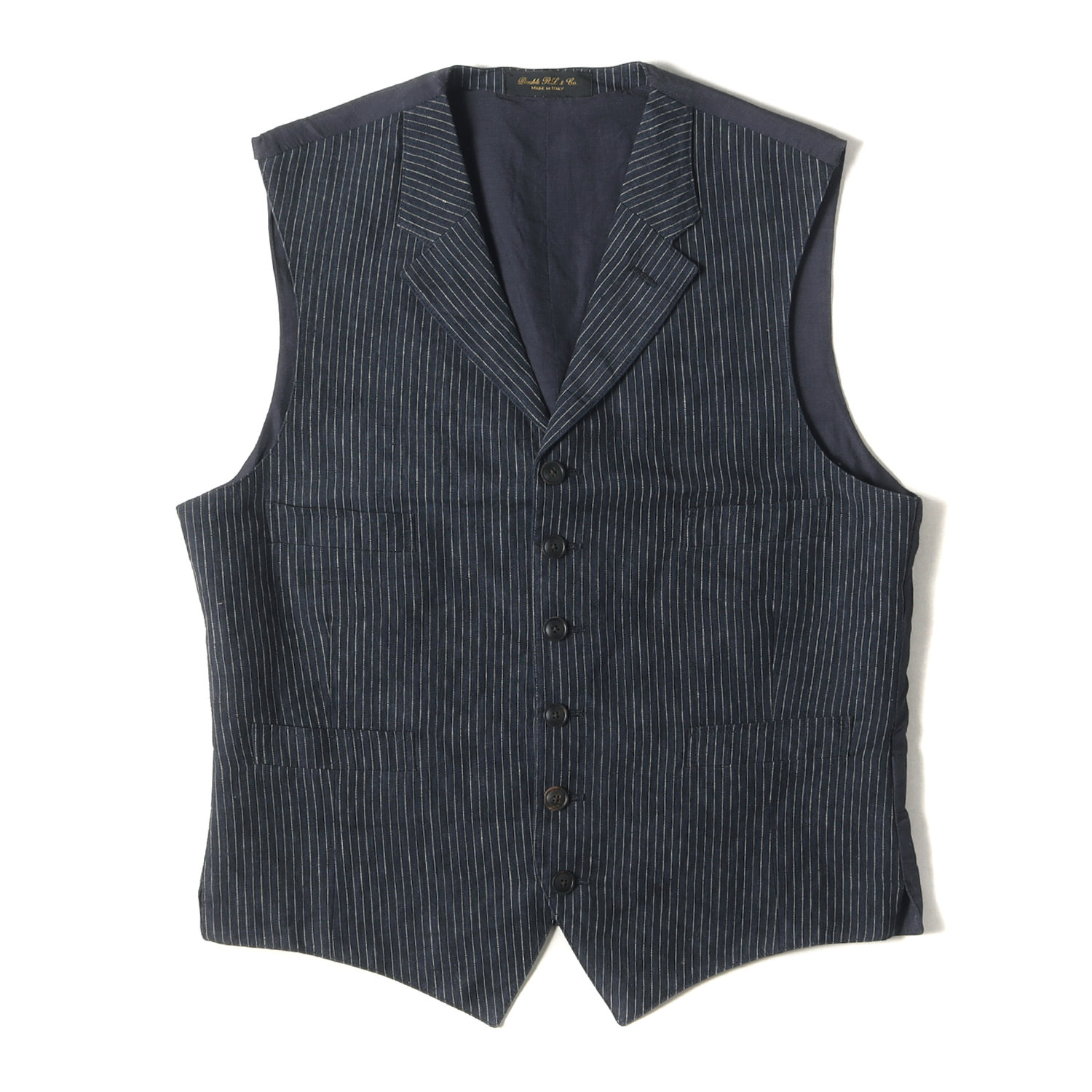 楽天市場】RRL ダブルアールエル ベスト サイズ:S インディゴ リネン