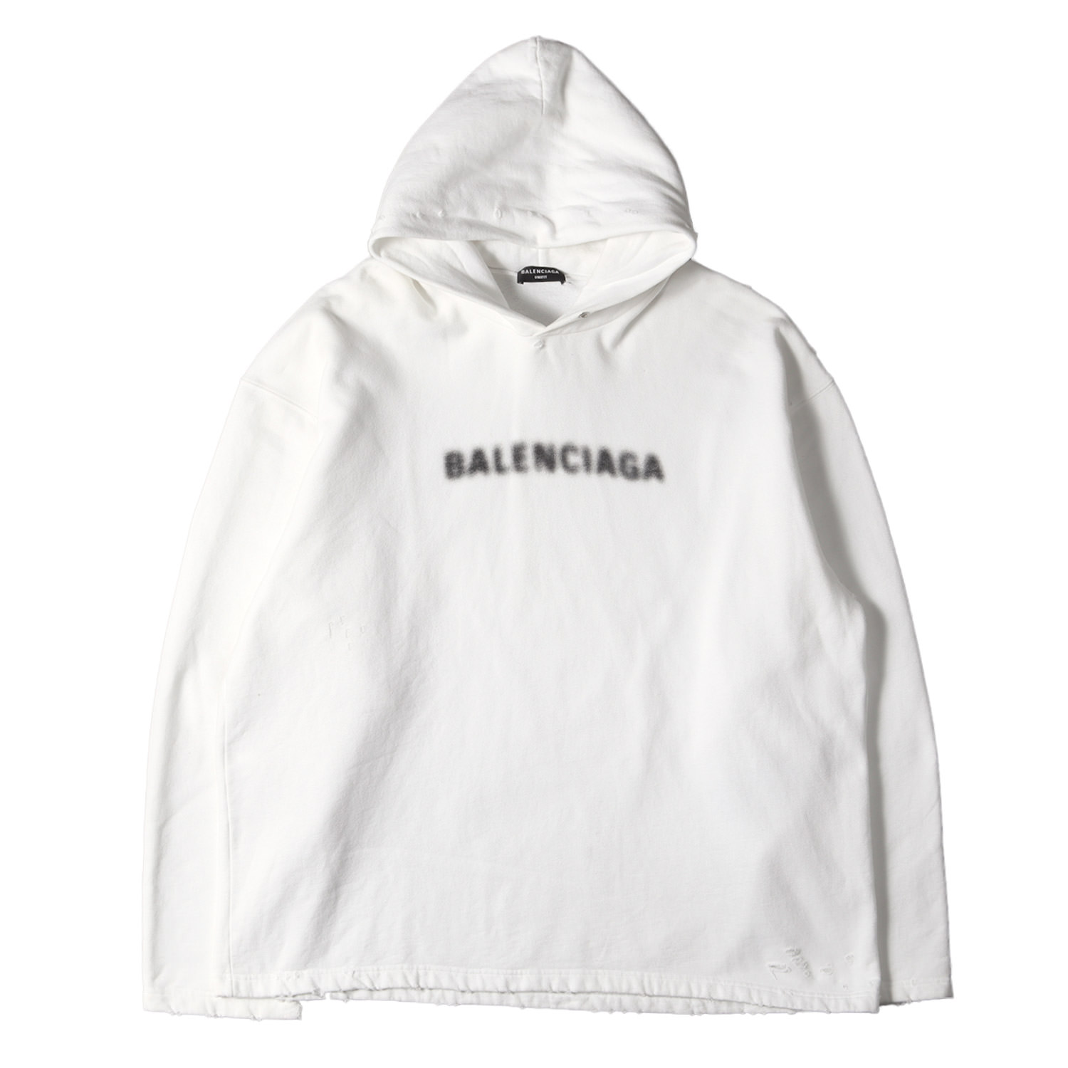 楽天市場】BALENCIAGA バレンシアガ パーカー サイズ:L 21AW ダメージ