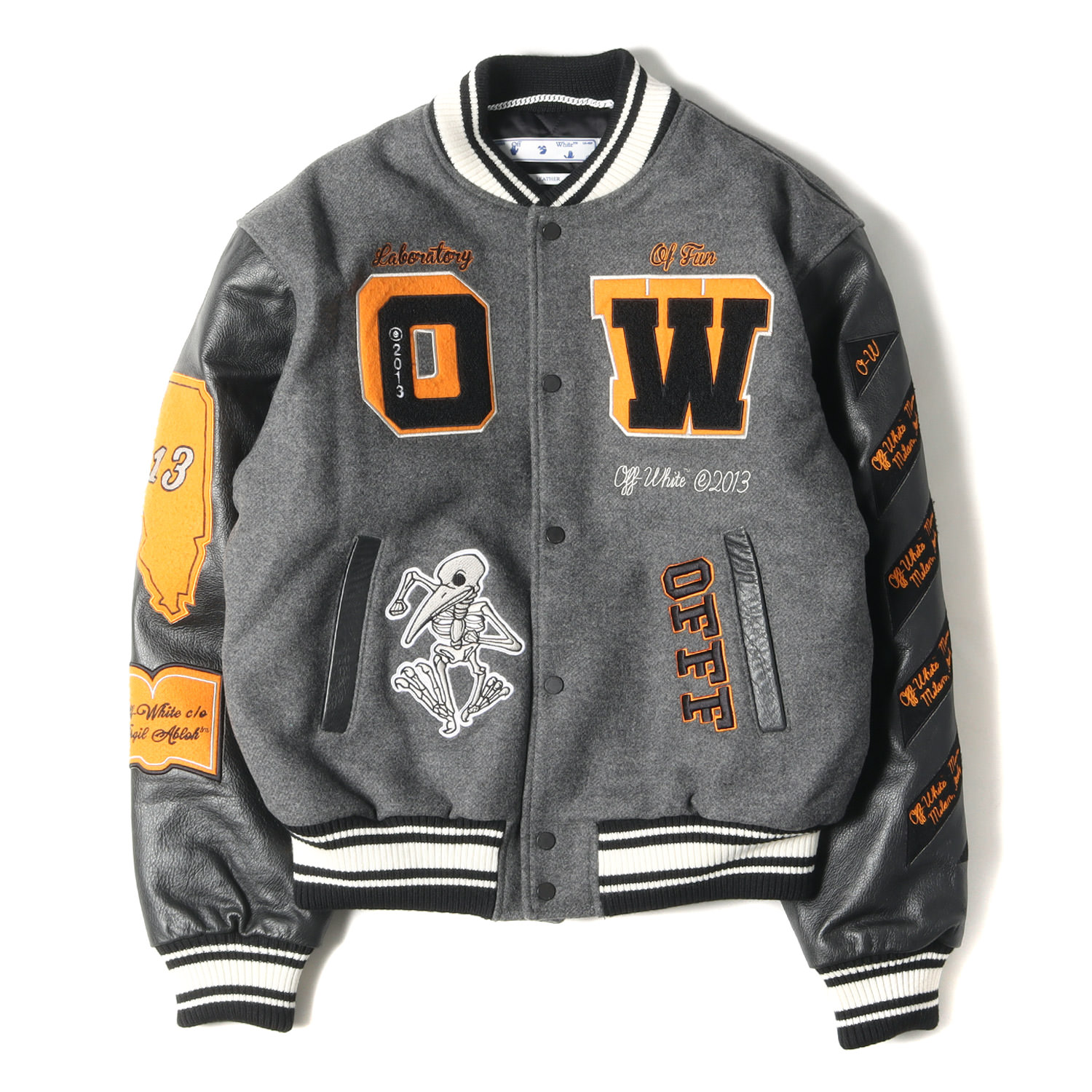 楽天市場】OFF-WHITE オフホワイト ジャケット サイズ:L 21AW 袖レザー