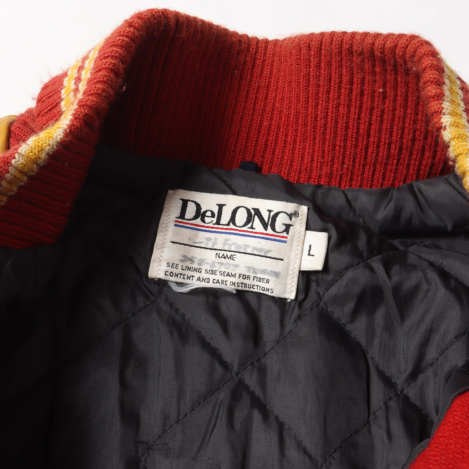 楽天市場】90s DeLONG 袖レザー メルトン スタジャン / アワード