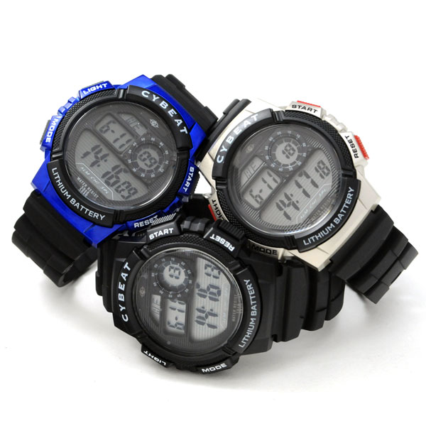 楽天市場】腕時計 デジタル ウォッチ 5気圧防水 サイビート デジタル
