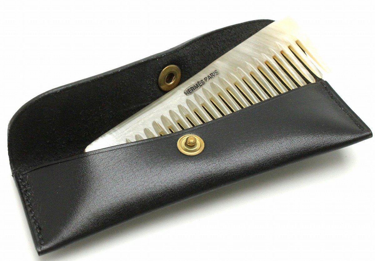 楽天市場】HERMES エルメス コーム 櫛 くし ケース付き バッファロー