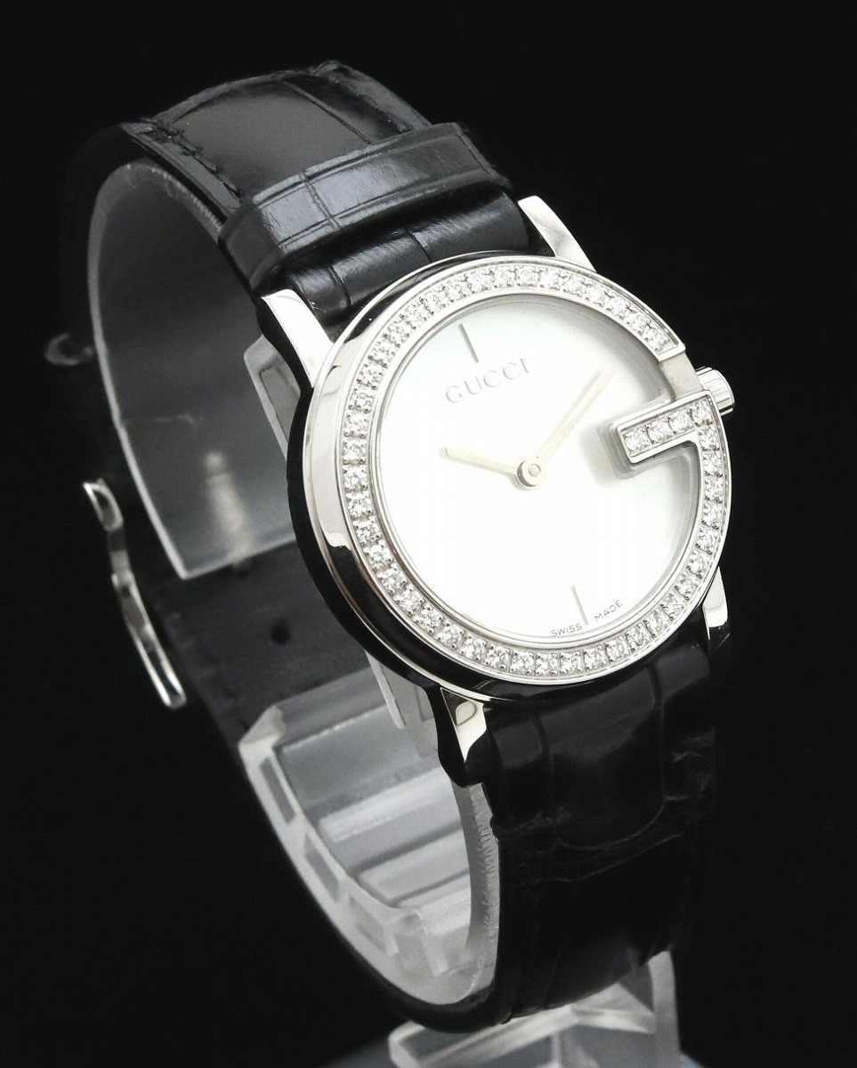 楽天市場】【ウォッチ】GUCCI グッチ Gモチーフ ダイヤベゼル ホワイト