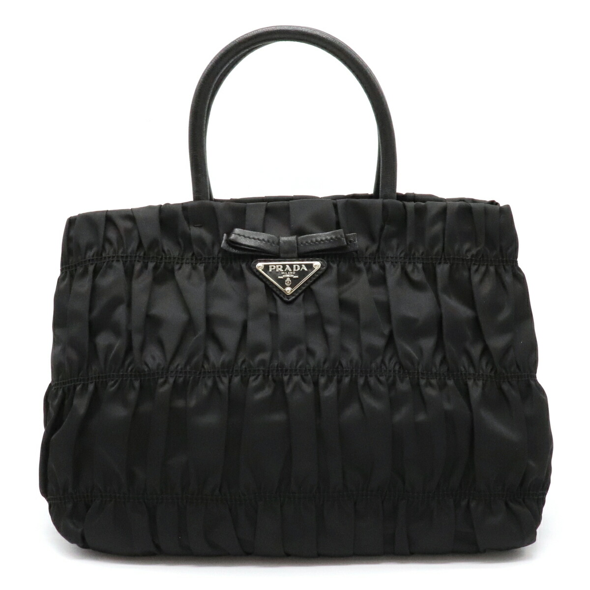 楽天市場】【バッグ】PRADA プラダ ギャザー ハンドバッグ トート
