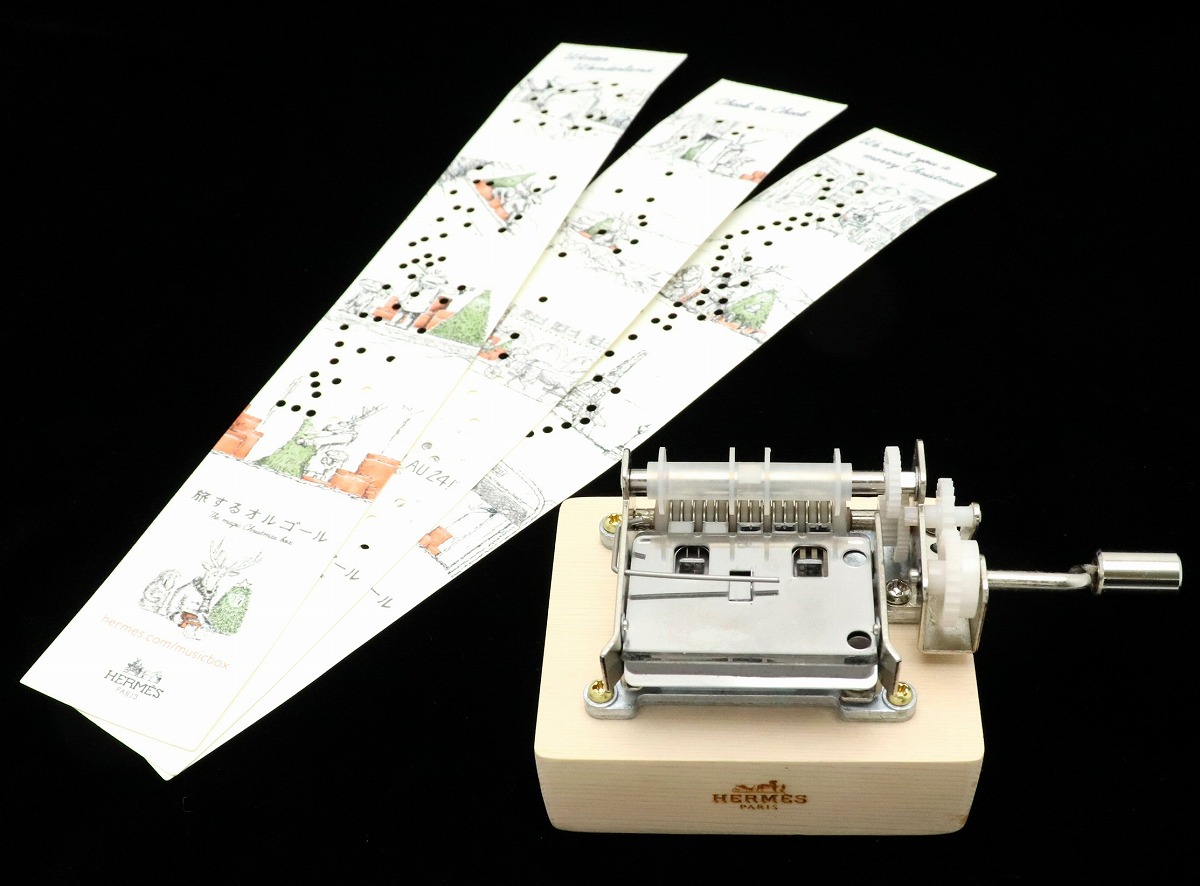 楽天市場】HERMES エルメス オルゴール 手回しカードオルゴール 旅する