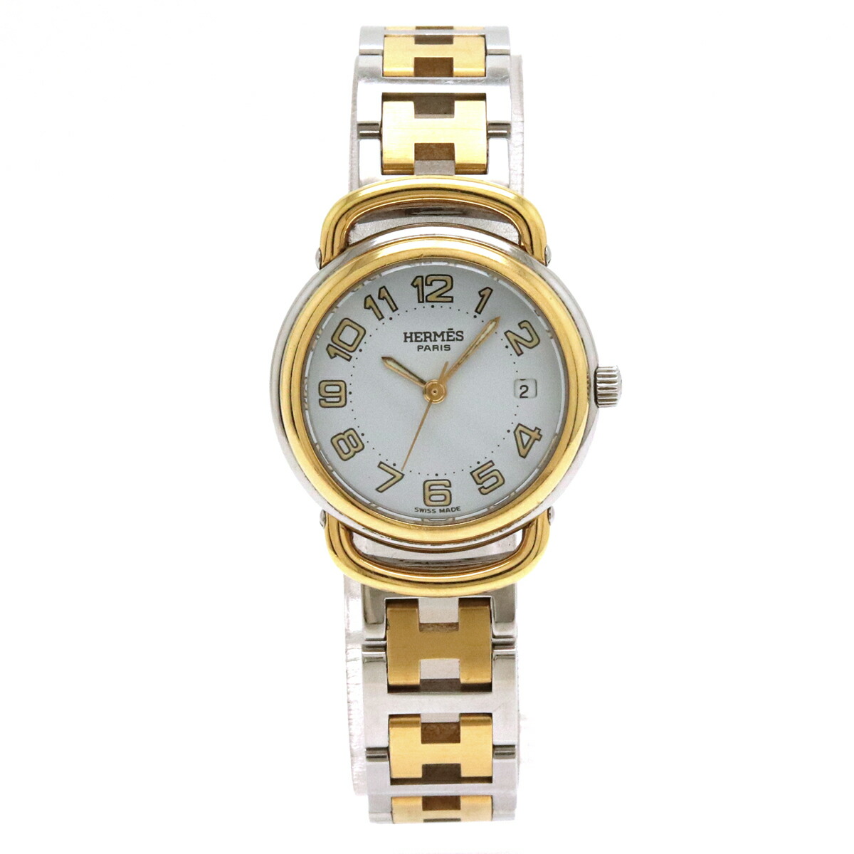 楽天市場】【ウォッチ】HERMES エルメス プルマン ホワイト文字盤