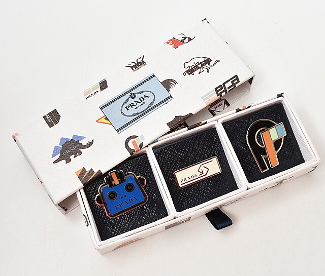 楽天市場】プラダ ピンブローチ/ピンバッジ 3点セット PRADA