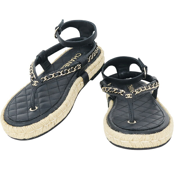 楽天市場】【新品】 シャネル サンダル チェーンモチーフ ココマーク