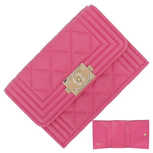 楽天市場】【未使用品】 シャネル 三つ折り財布 スモール フラップ