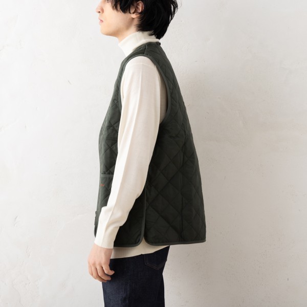 楽天市場】バブアー ベスト キルティングライナーベスト カーキ