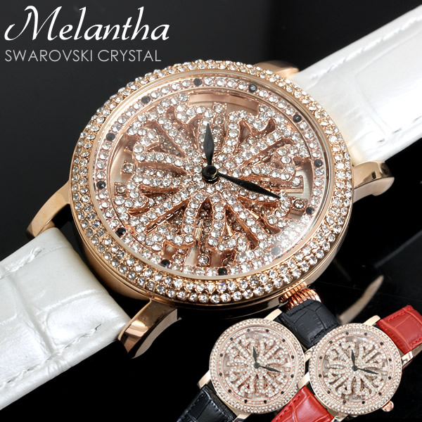 楽天市場】melantha 腕時計 レディース スワロフスキー クリスタル