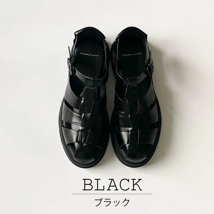 楽天市場】マナ MANA ストラップサンダル レディース 本革 牛革
