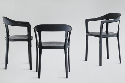 楽天市場】マジス スティールウッドチェア アームチェア ブラック