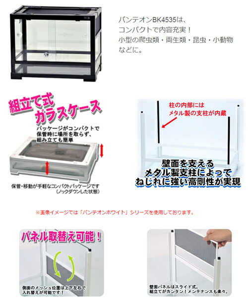 楽天市場】爬虫類ケージ 三晃商会 パンテオン ブラック BK4535