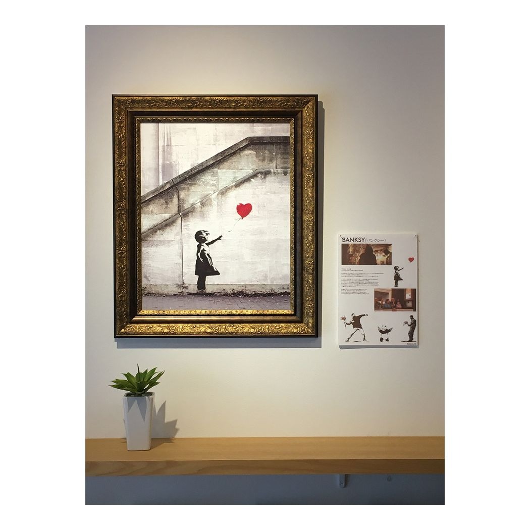 限定額装】Banksy Angel with Paint プリント/バンクシー 限定額装