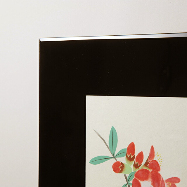 楽天市場】横山大観 柿 日本画 ブラックガラスフレーム 黒額 巨匠 色紙