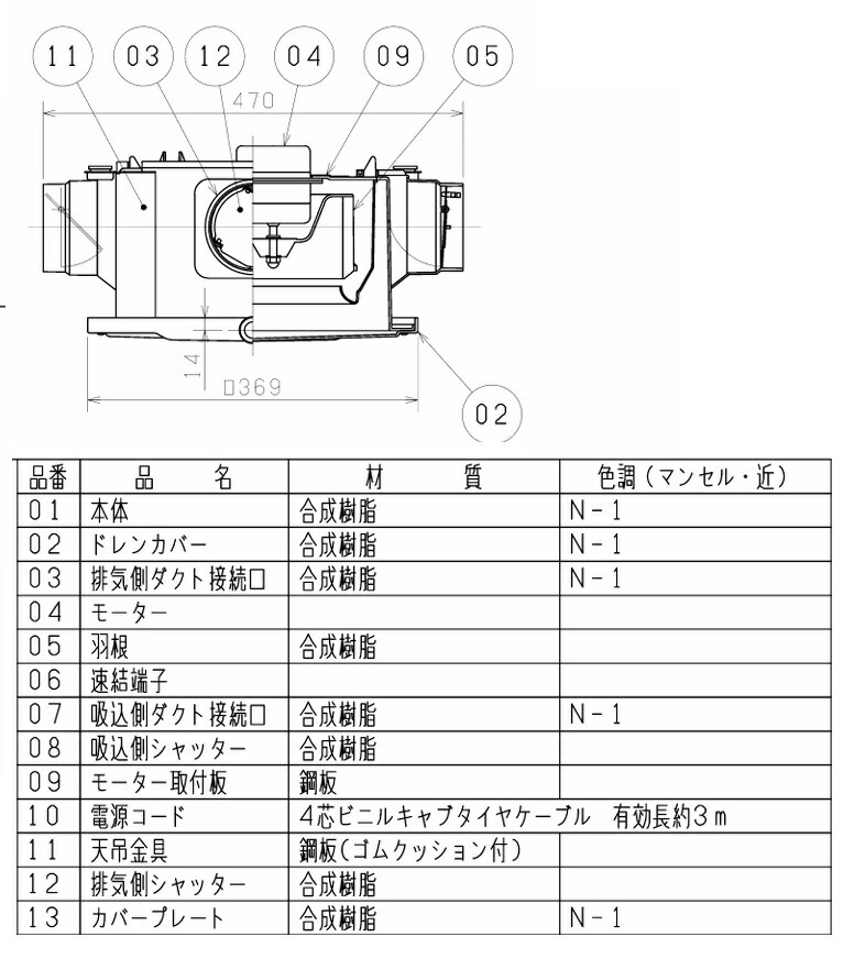楽天市場】【在庫あり】【V-18ZMPC6】三菱 中間取付形ダクトファン 1~3