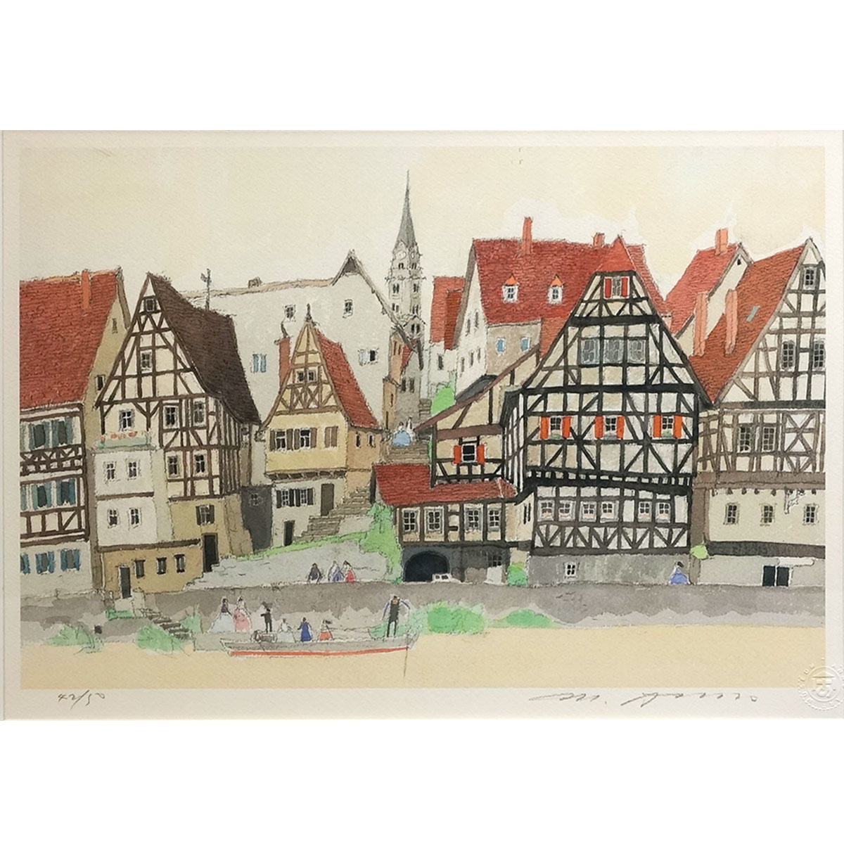 楽天市場】安野光雅 「シュヴェービッシュ・ハル（ドイツ）」 複製版画