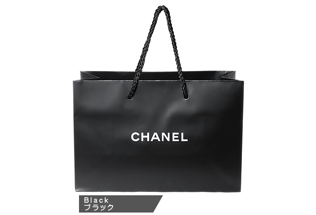 楽天市場】シャネル CHANEL ブランド手提げ紙袋 ロゴ 黒 ブラック