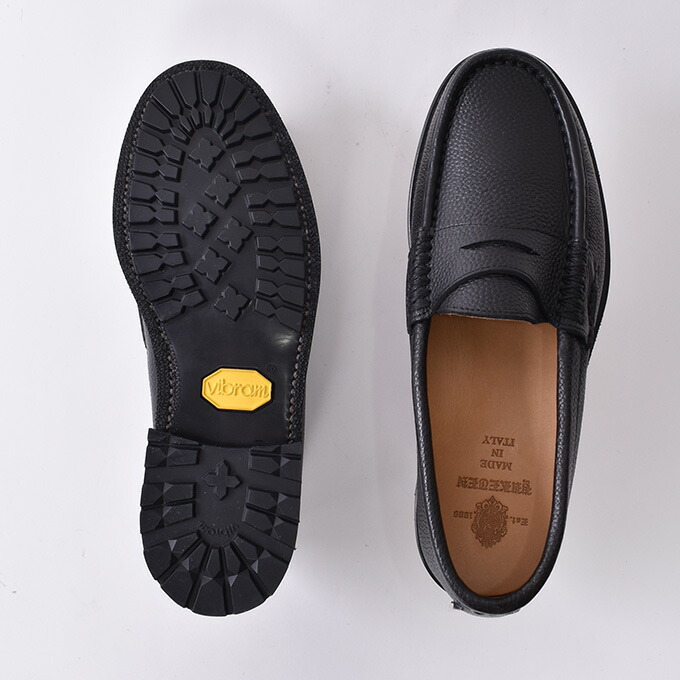 楽天市場】YUKETEN / ROB'S LOAFER with VIBRAM SOLE / Grain Black
