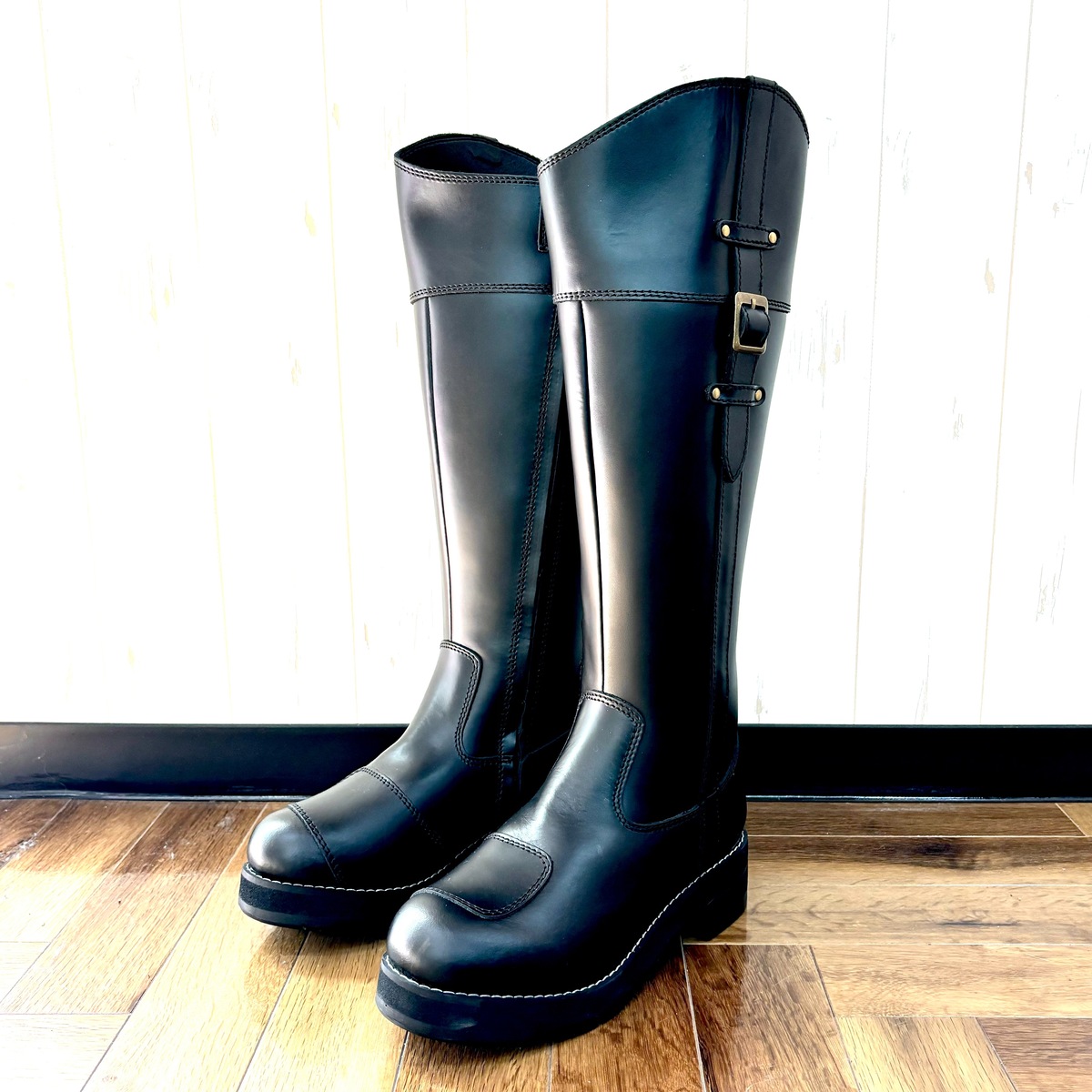 楽天市場】【訳あり】ピーコック 厚底 ロングブーツ 本革 バイクブーツ