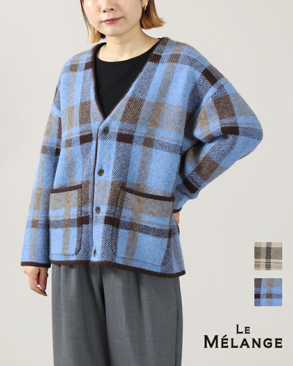 楽天市場】【50%off スーパーSALE】le Melange ルメランジュ チェック
