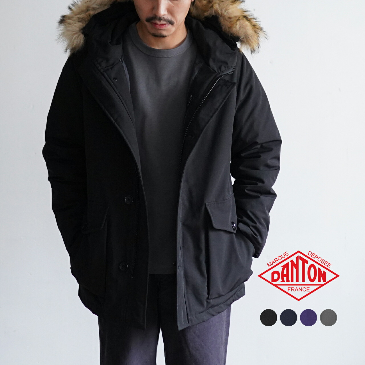 楽天市場】ダントン DANTON フード付き ダウンジャケット FAKE FAR