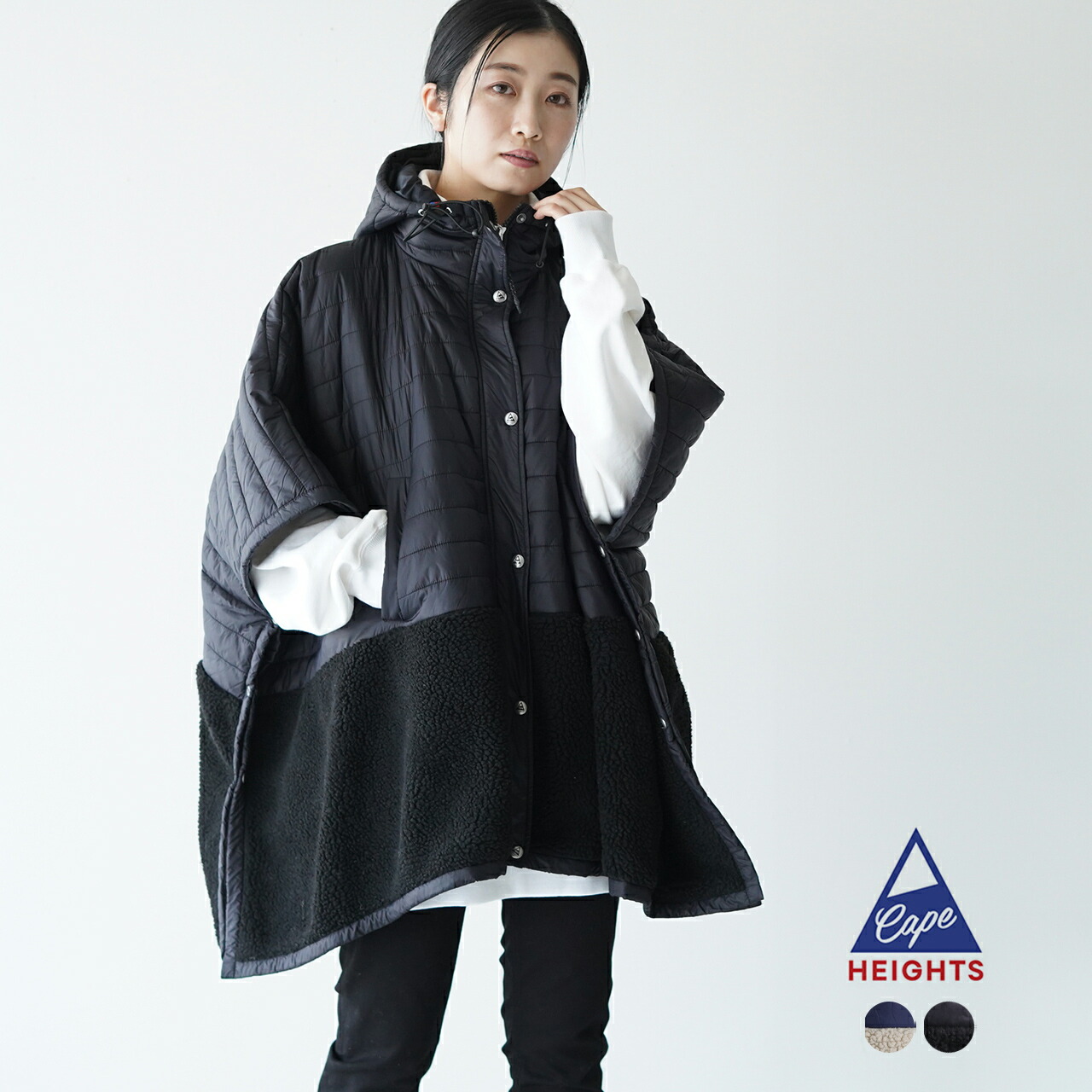 楽天市場】ケープハイツ カプレット ケープ CAPULET CAPE ボア ダウン