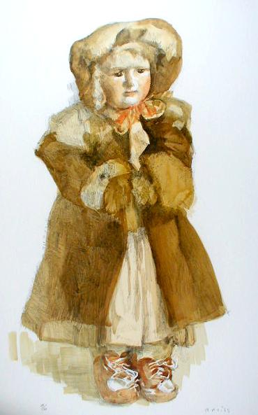 楽天市場】小磯良平 毛皮を着た人形 リトグラフ 1984 : ギャラリー