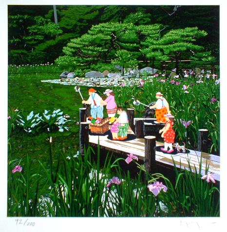 楽天市場】ヒロヤマガタ シルクスクリーン 1998 嵐山 日本の