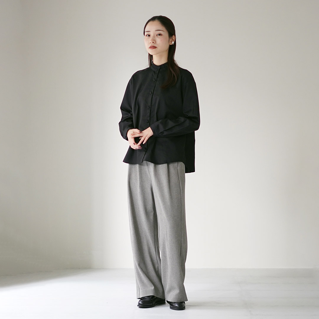 楽天市場】TUMUGU（ツムグ） コットンサテン タック衿 ブラウス