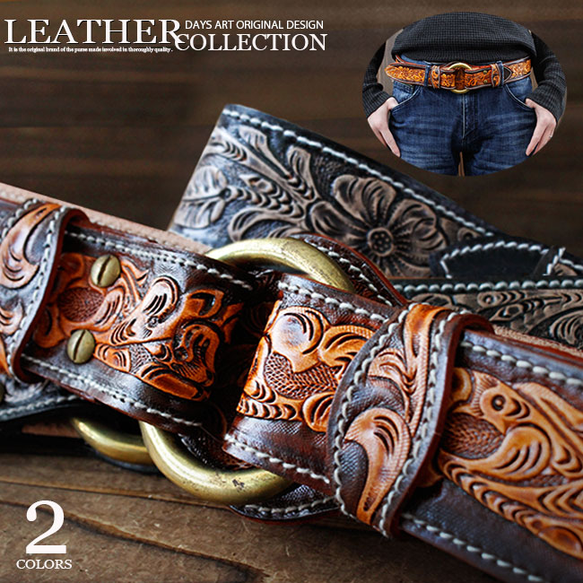 楽天市場】本革 ベルト リングバックルベルト レザーベルト 硬質レザー