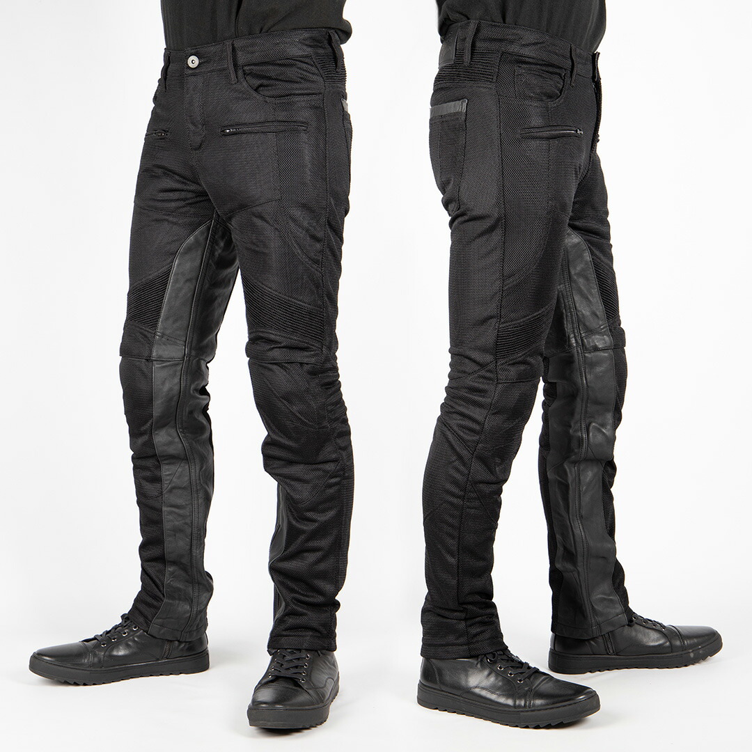 楽天市場】バイク メッシュパンツ メンズ プロテクター付き 本革