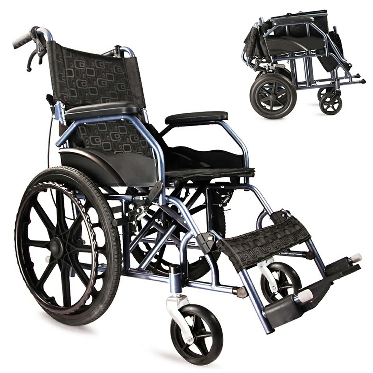 楽天市場】車いす 車椅子 折りたたみ 軽量 ブラック ブレーキ