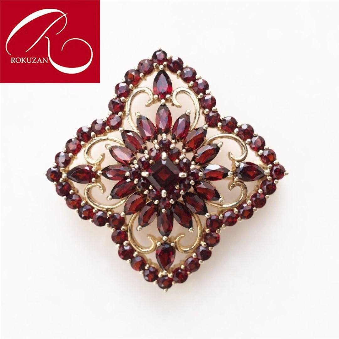 楽天市場】【碌山】 シルバー ガーネット ペンダント ブローチ