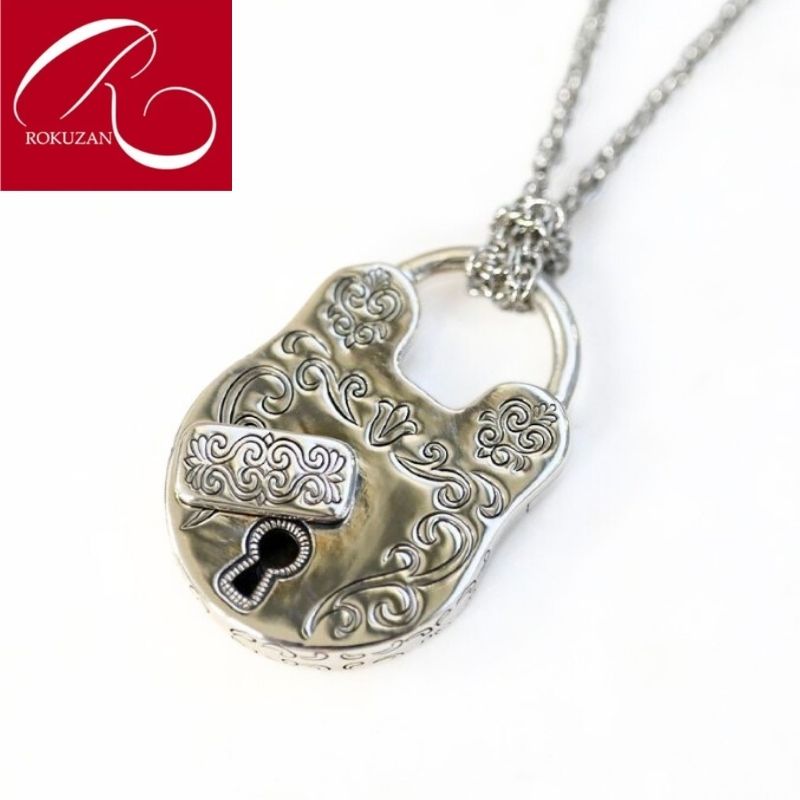 碌山 ROKUZAN ロクザン　シルバー 925 天然石　パール　ブローチ SVスリーカラーストーン ロマンティックリュートブローチペンダント