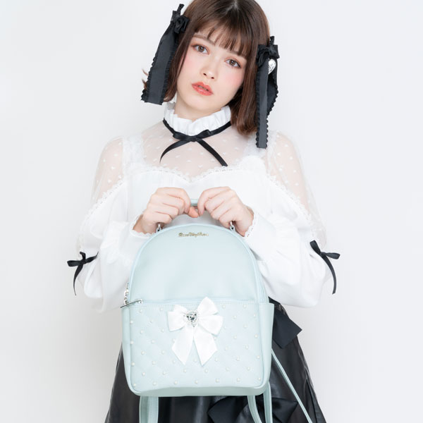 楽天市場】パールドットリボンビジューリュック レディース 夢展望 DML