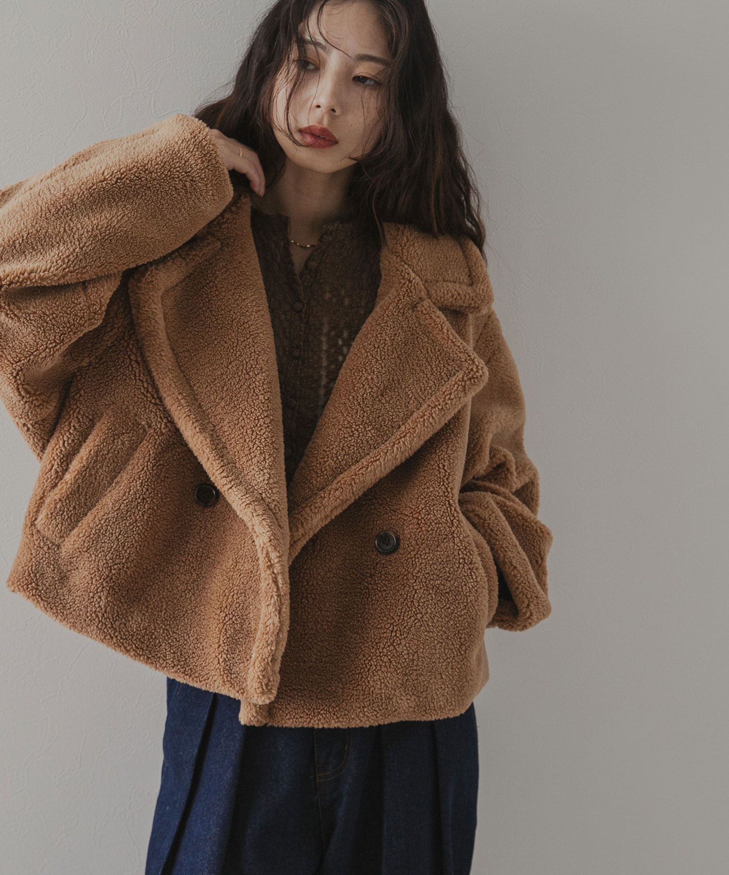 楽天市場】【SALE】テディベアショートコート アウター Pコート